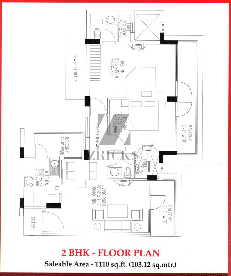 TDI Kingsbury Apartments Floor Plan