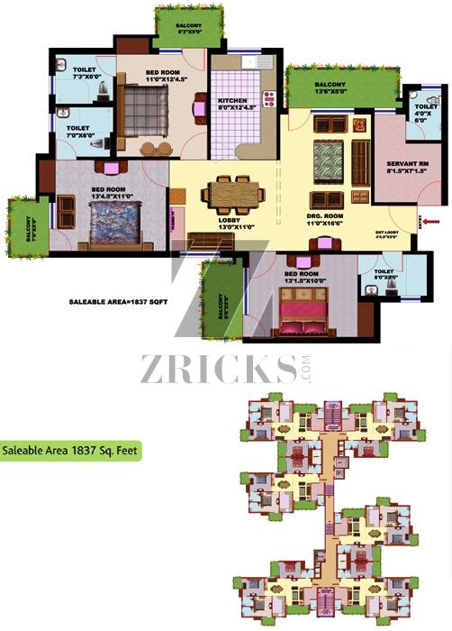 SRS Residency Floor Plan