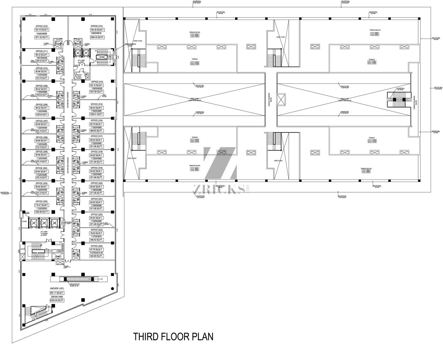 Eros City Square Floor Plan