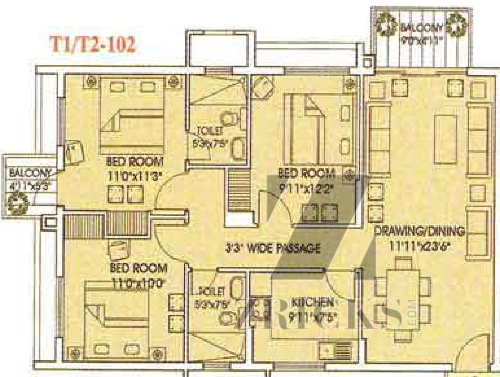 Ansal API Valley View Estate Floor Plan