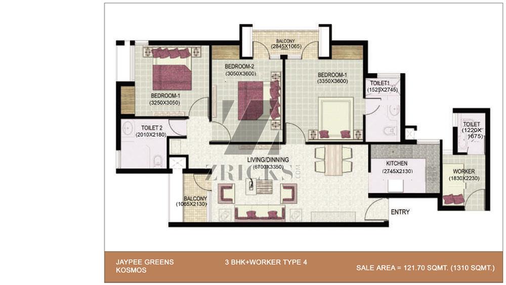 Jaypee Greens Kosmos Floor Plan