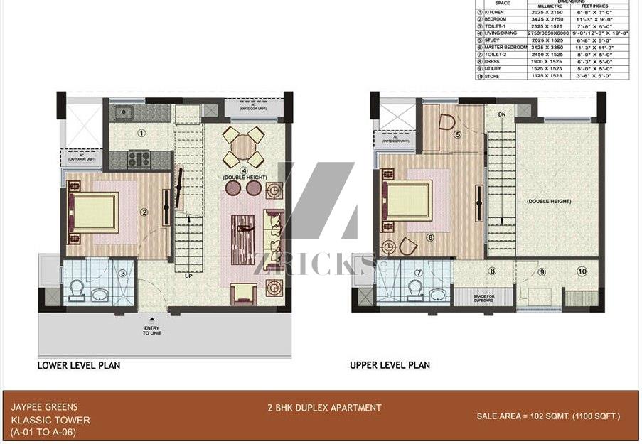 Jaypee Greens Wish Town Klassic Floor Plan