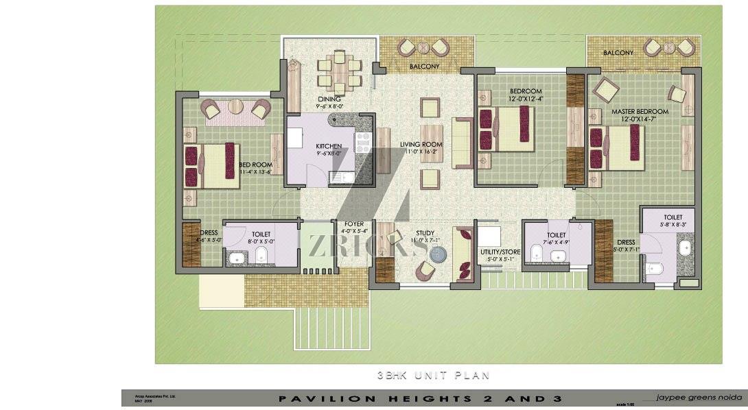 Jaypee Greens Pavilion Heights Floor Plan