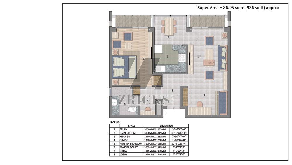 Jaypee Greens The Pavilion Court Floor Plan
