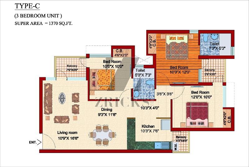 ShubhKamna City Floor Plan