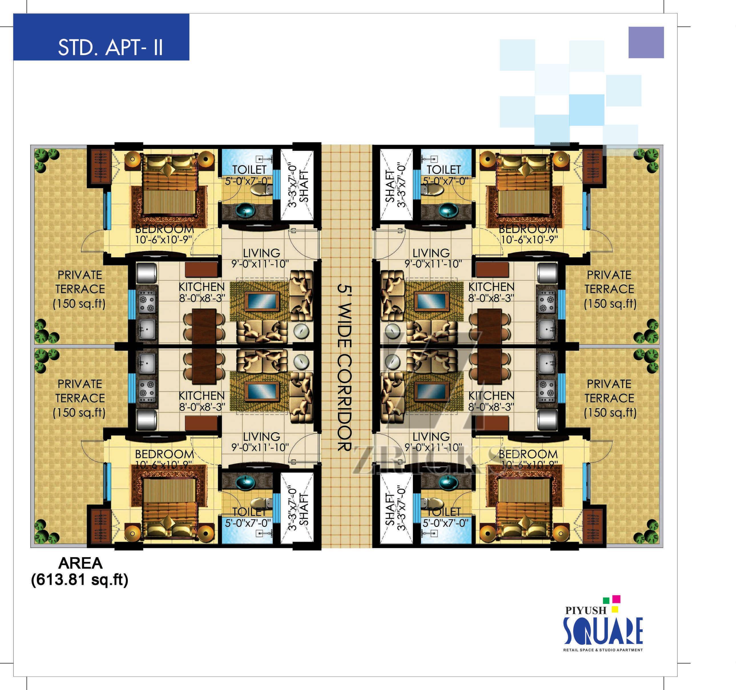 Piyush Square Floor Plan