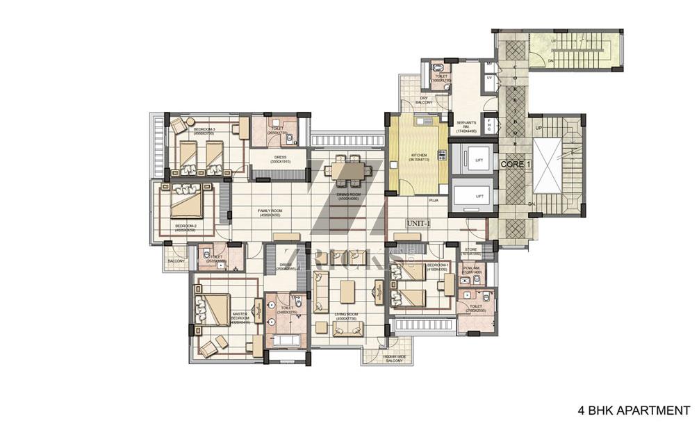 Jaypee Greens Jade Apartments Floor Plan