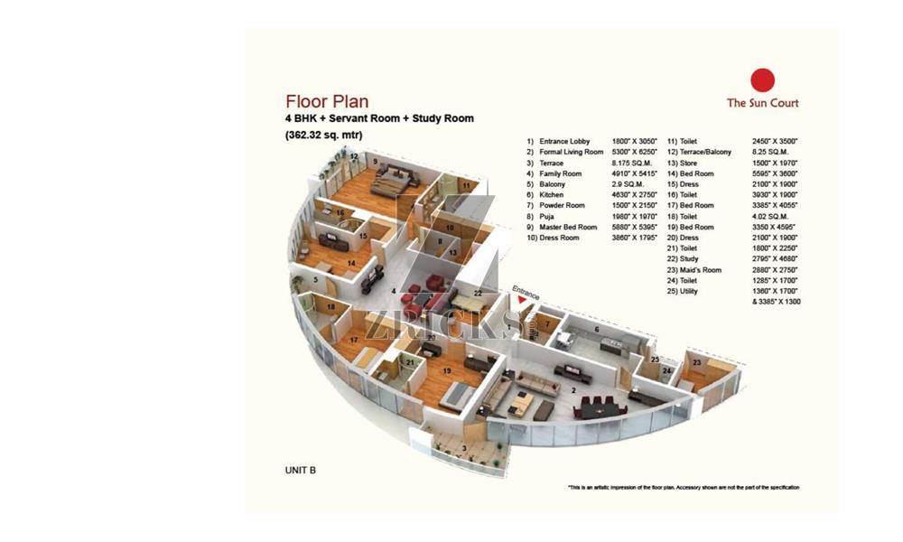 Jaypee Greens Sun Court Tower III Floor Plan
