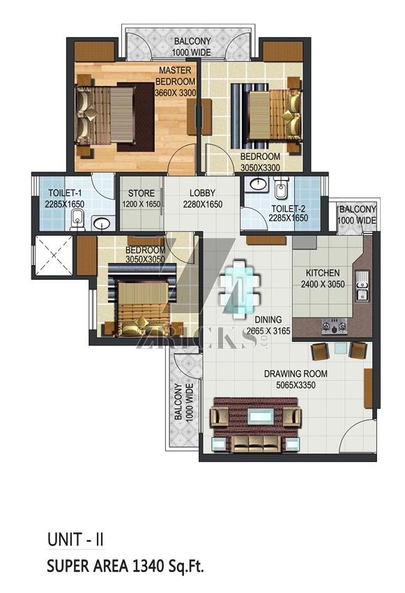 Aditya City Apartments Floor Plan