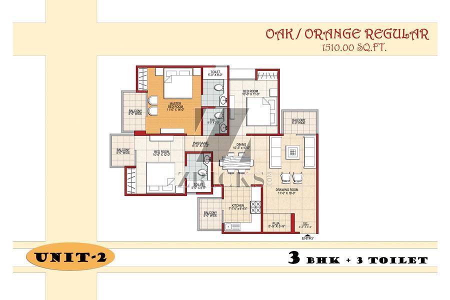 SVP Gulmohur Residency Floor Plan