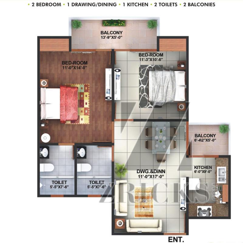 Addela Raj Nagar Residency Floor Plan