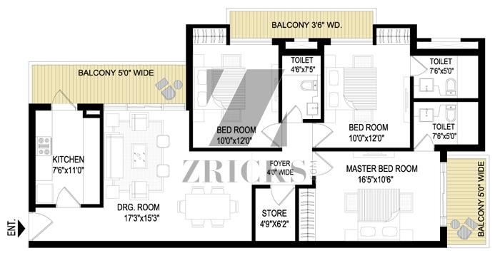 AMR Apartment 55 Floor Plan
