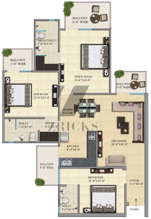 Gaur City 1 Floor Plan