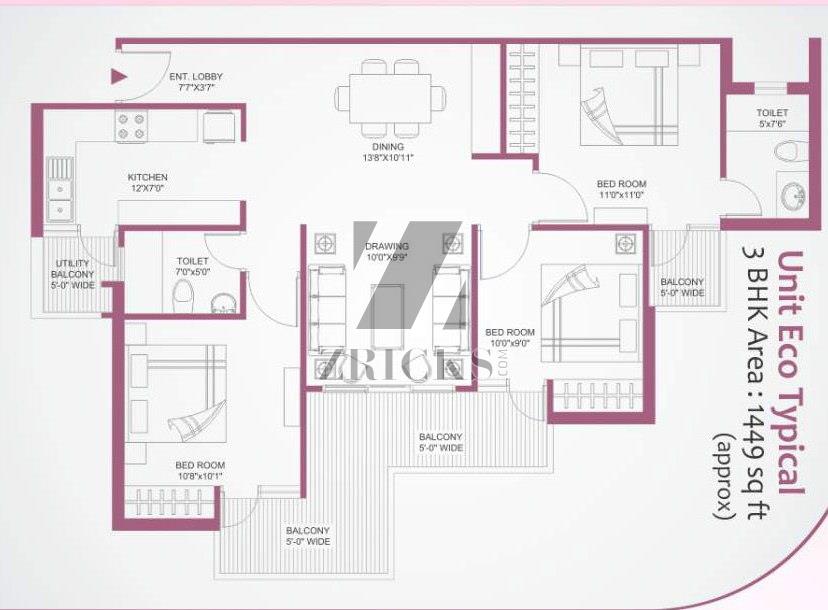 Vardhman Eta Residency Floor Plan