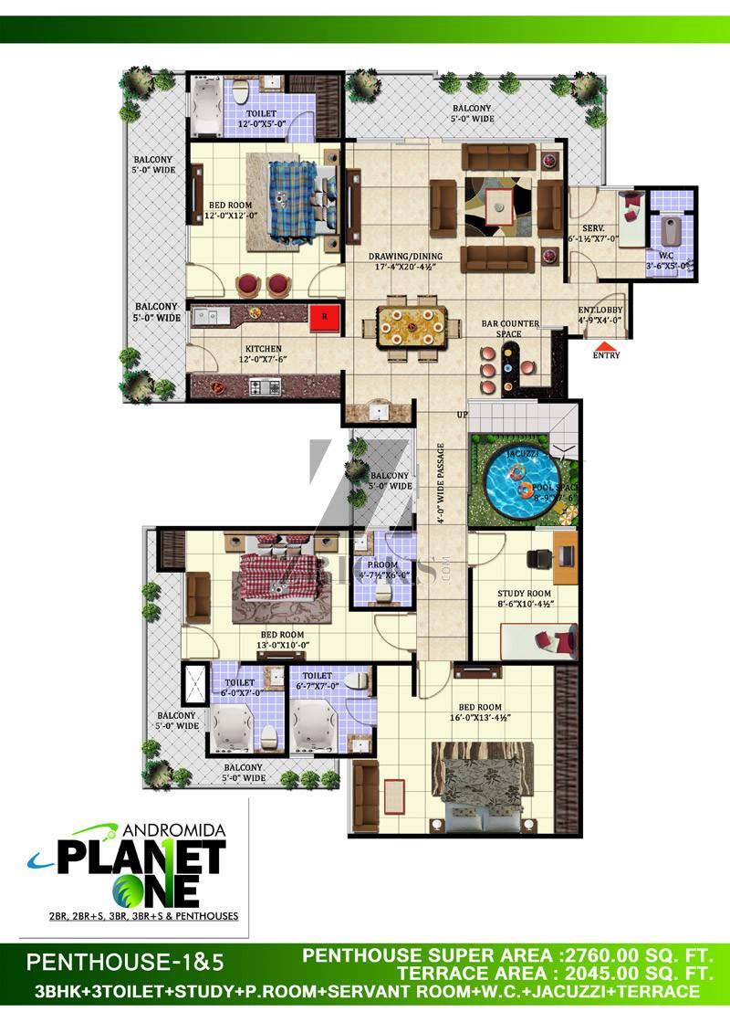 Andromida Planet One Floor Plan