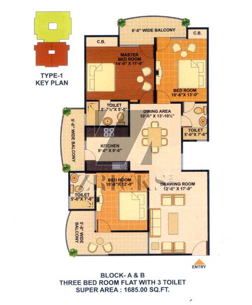 JKG Amba G Residency Floor Plan