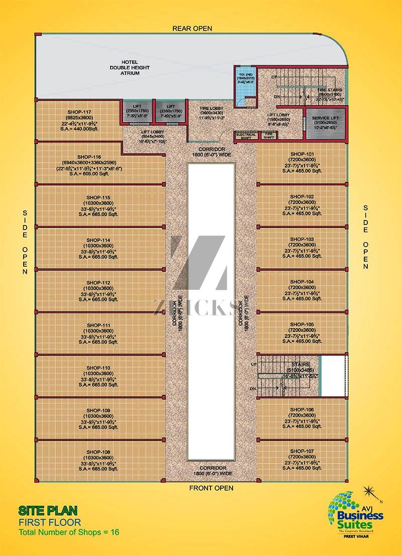 AVJ Business Suites Floor Plan