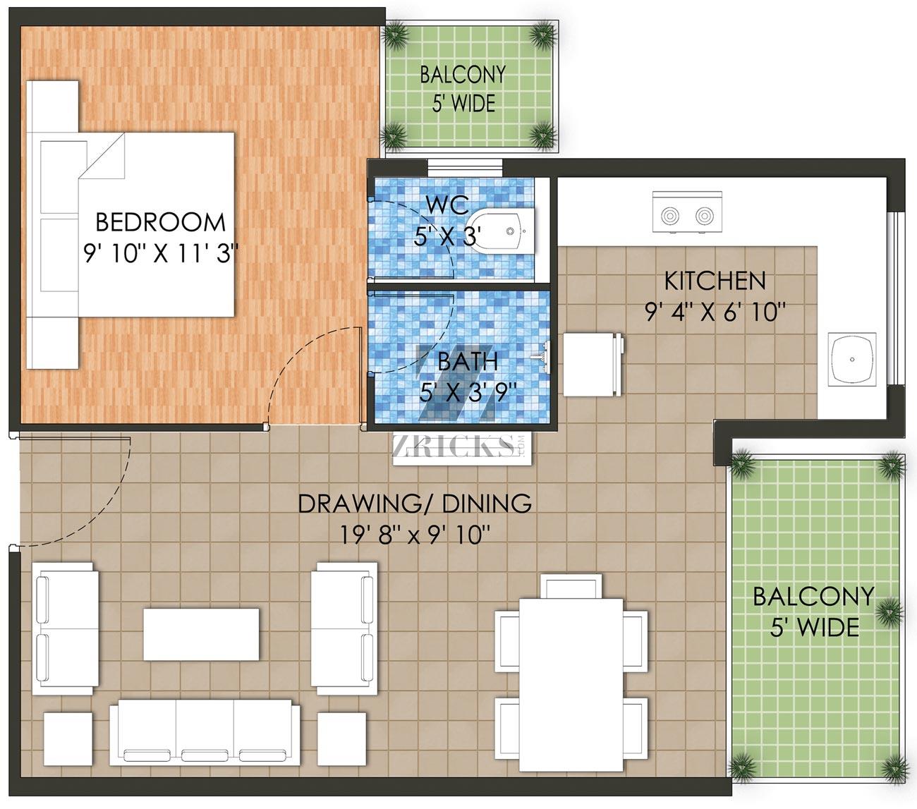 Raheja Krishna Affordable Housing Scheme Floor Plan