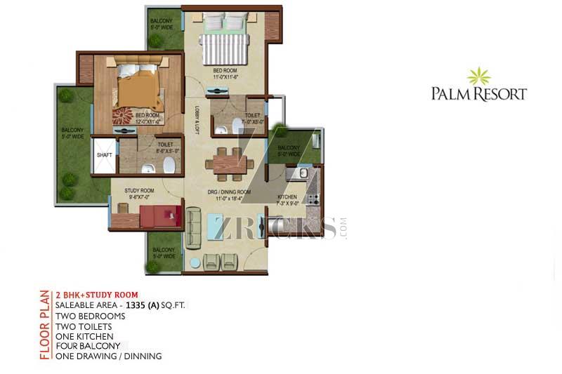 MR JKG Palm Resort Floor Plan