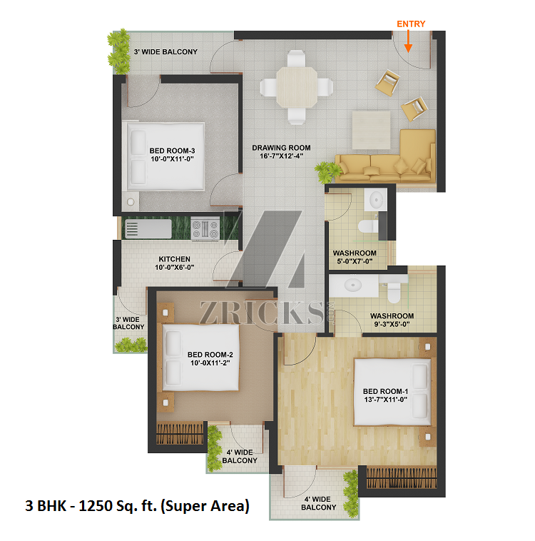 Nitya Azaad Residency Floor Plan