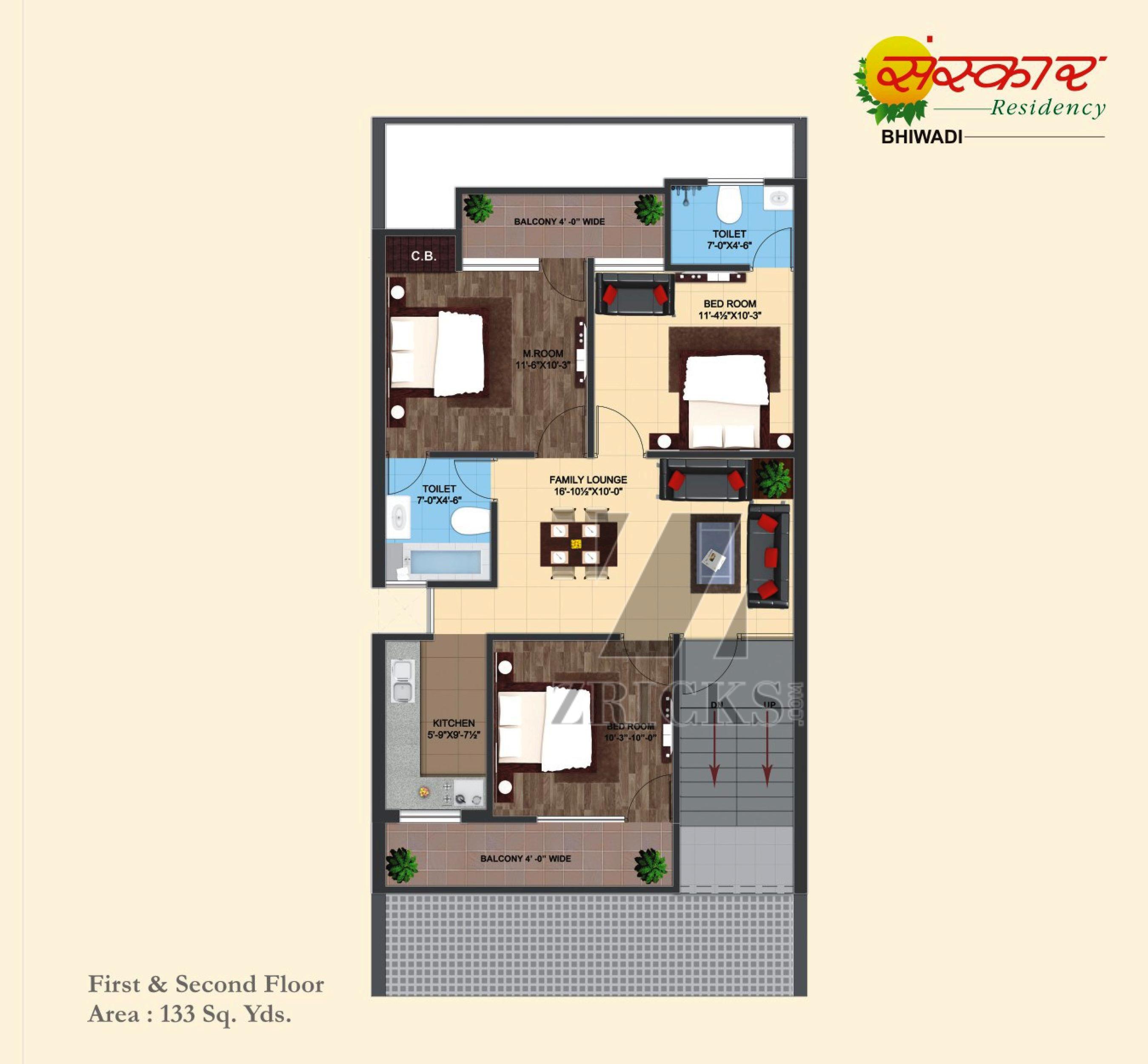MGI Sanskar Residency Floor Plan