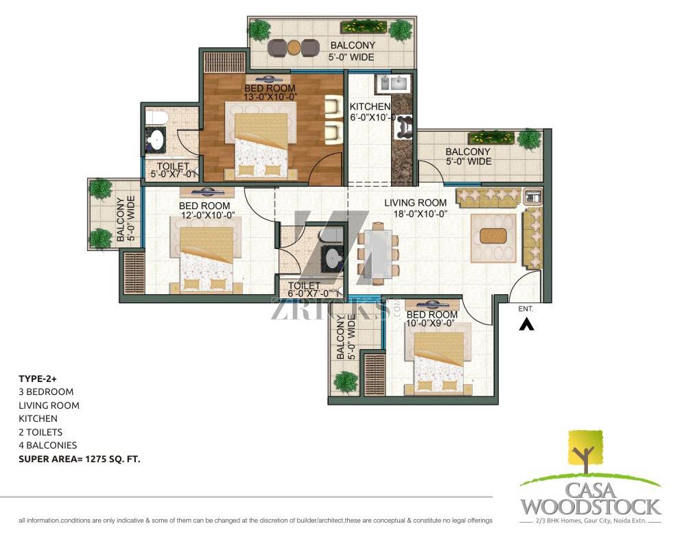 Uppal White House Casa Woodstock Floor Plan