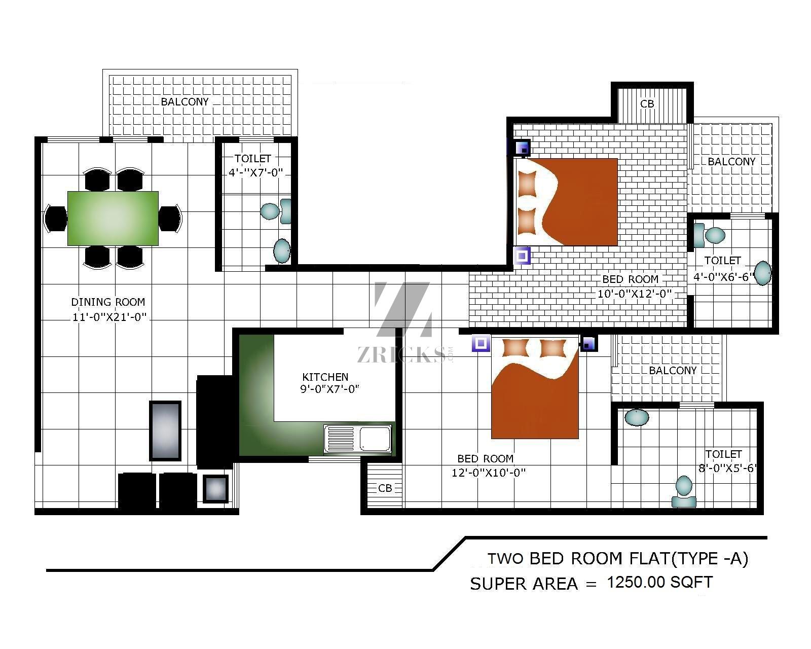 Subhsantosh Nirman Apartments Floor Plan