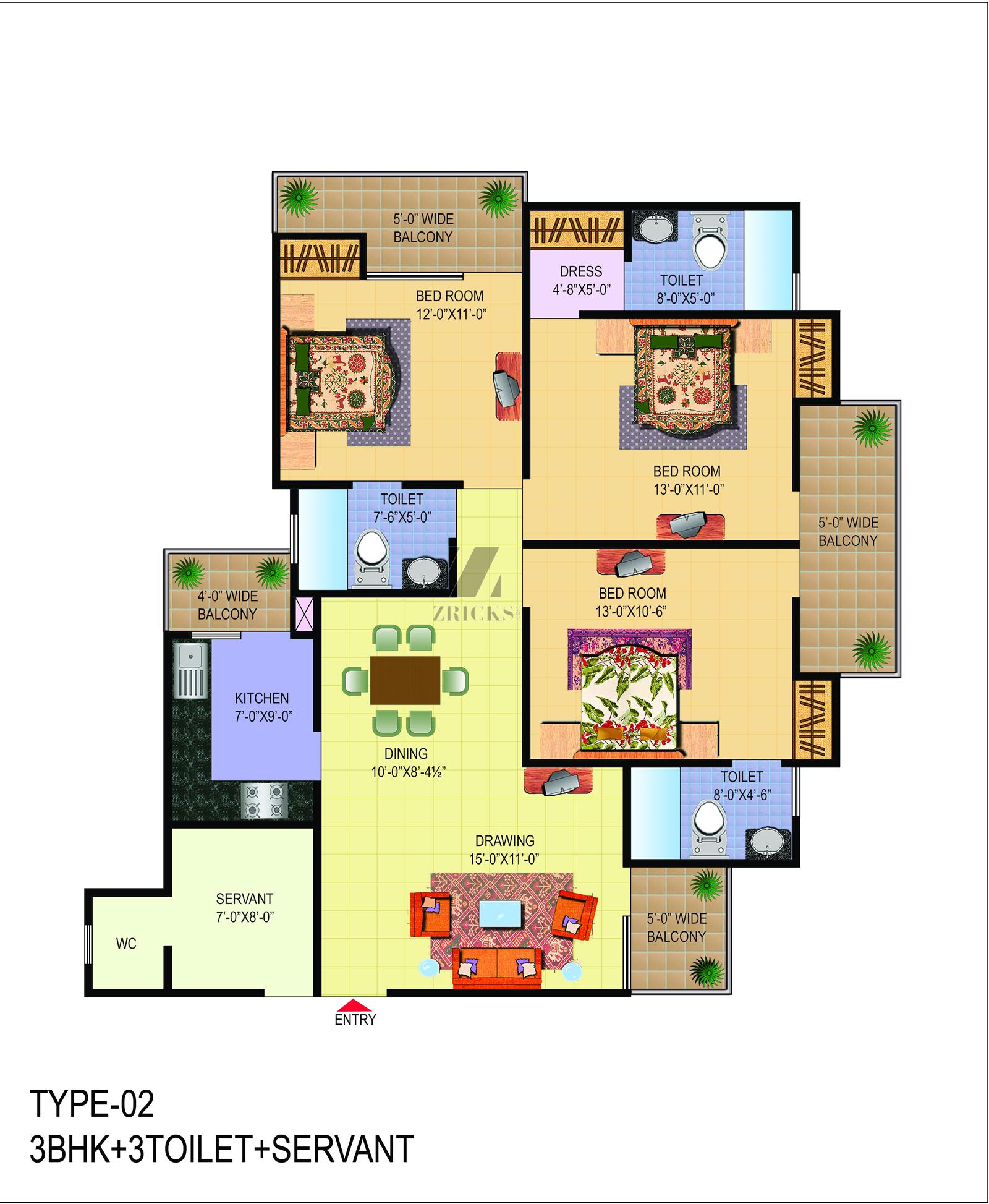 Sanchar Nest Palm Heights Floor Plan