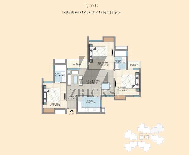 SDS NRI Residency Floor Plan