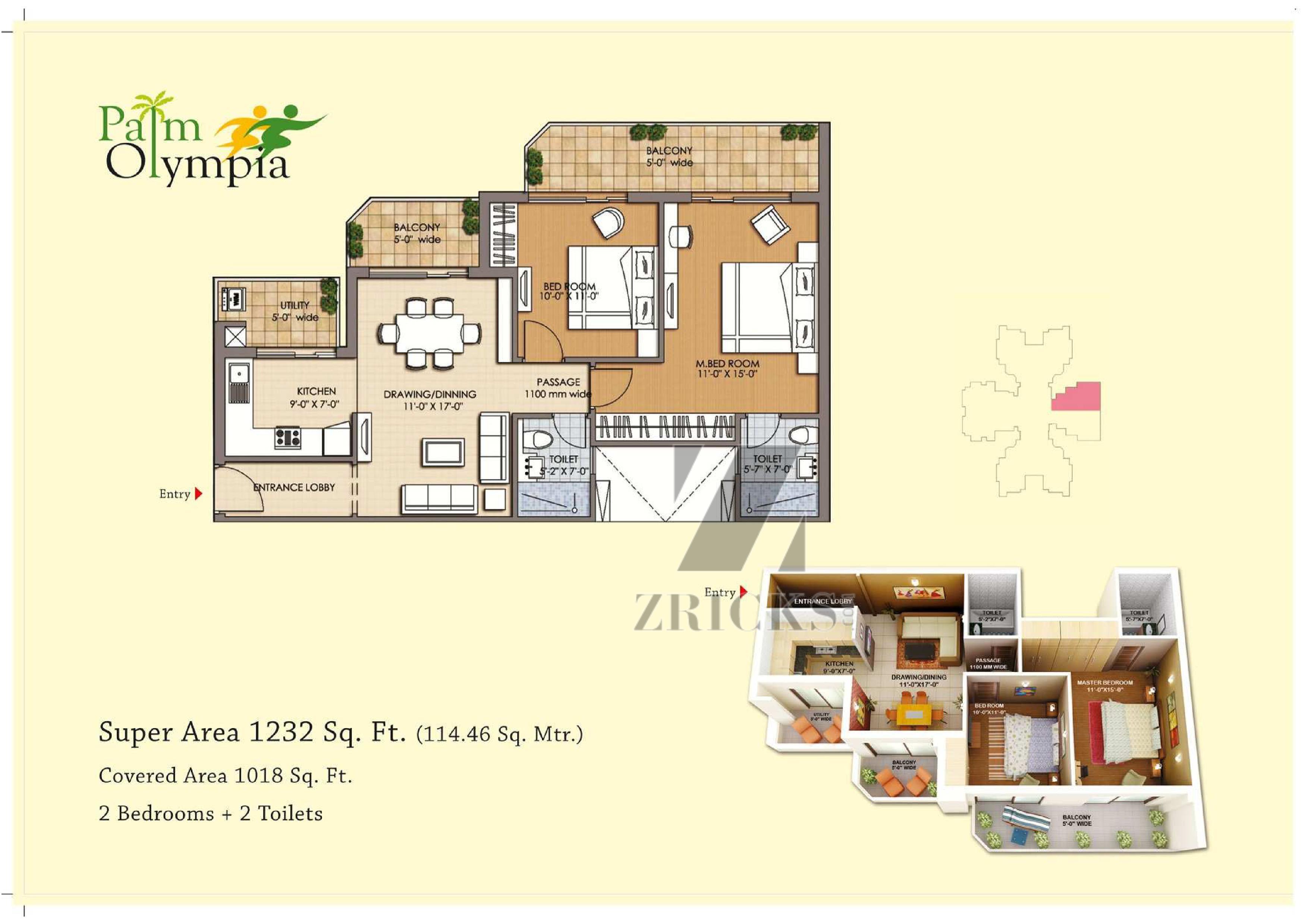 Sam India Palm Olympia Phase II Floor Plan