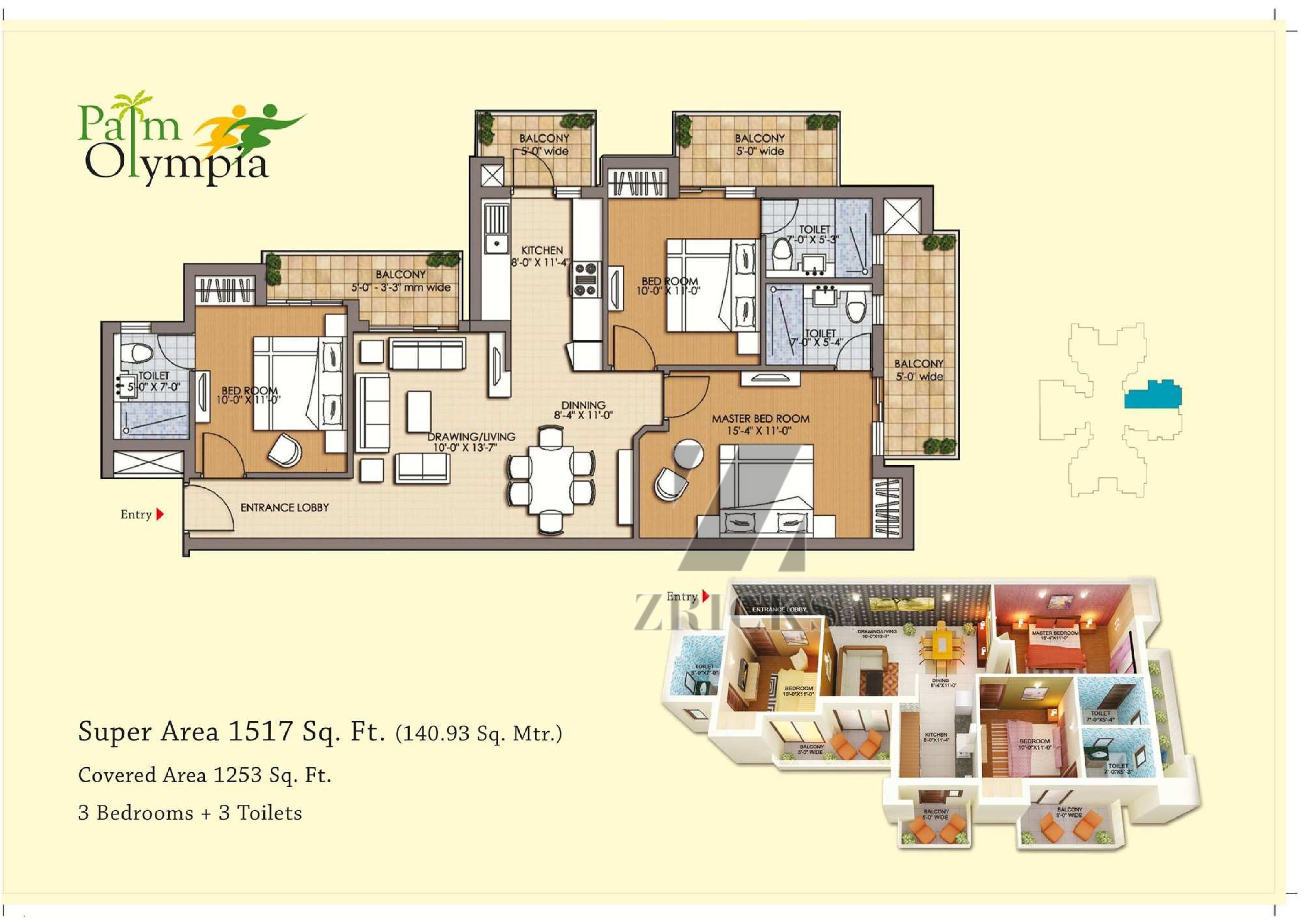 Sam India Palm Olympia Phase II Floor Plan