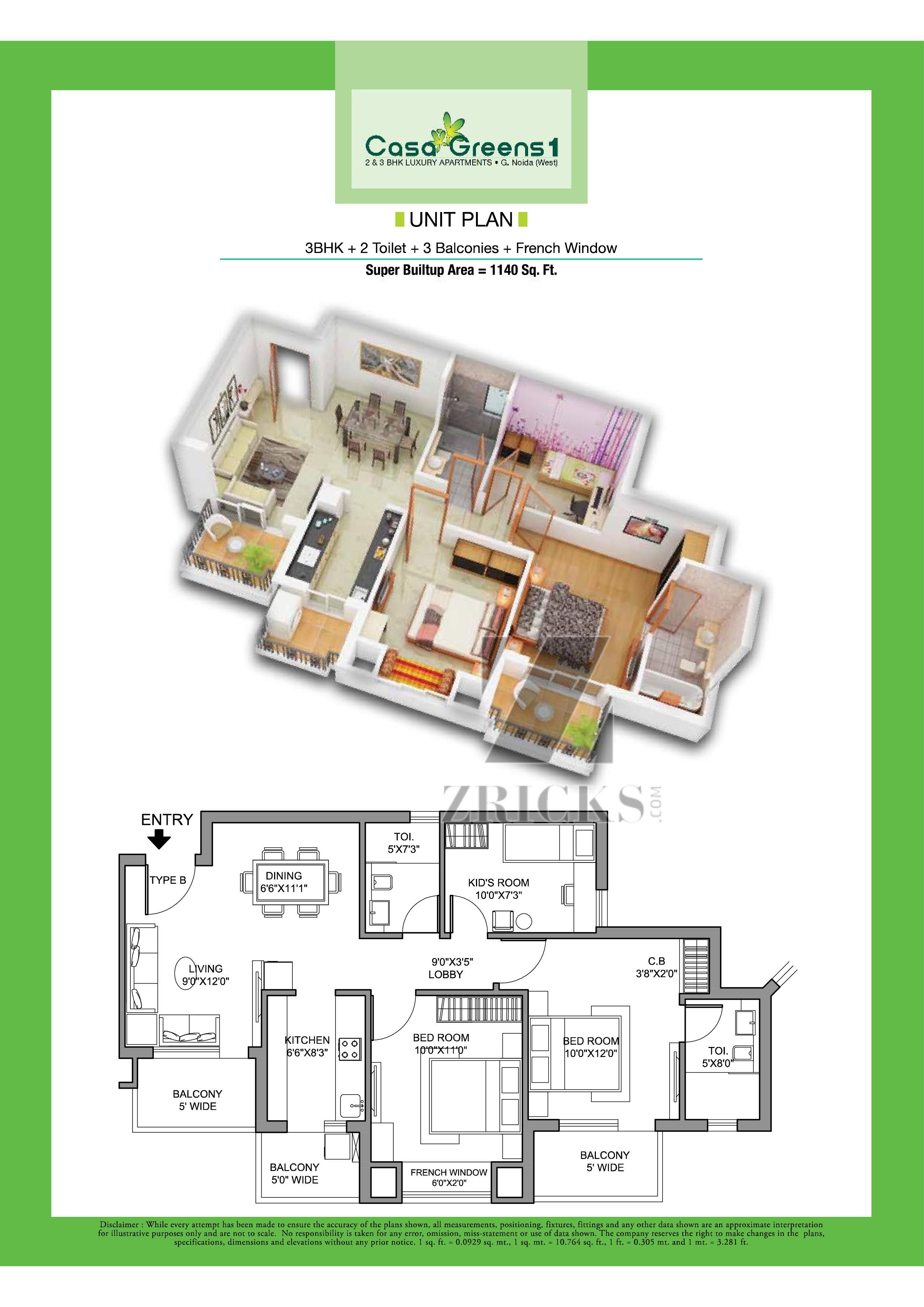 Radhey Krishna Casa Greens 1 Floor Plan