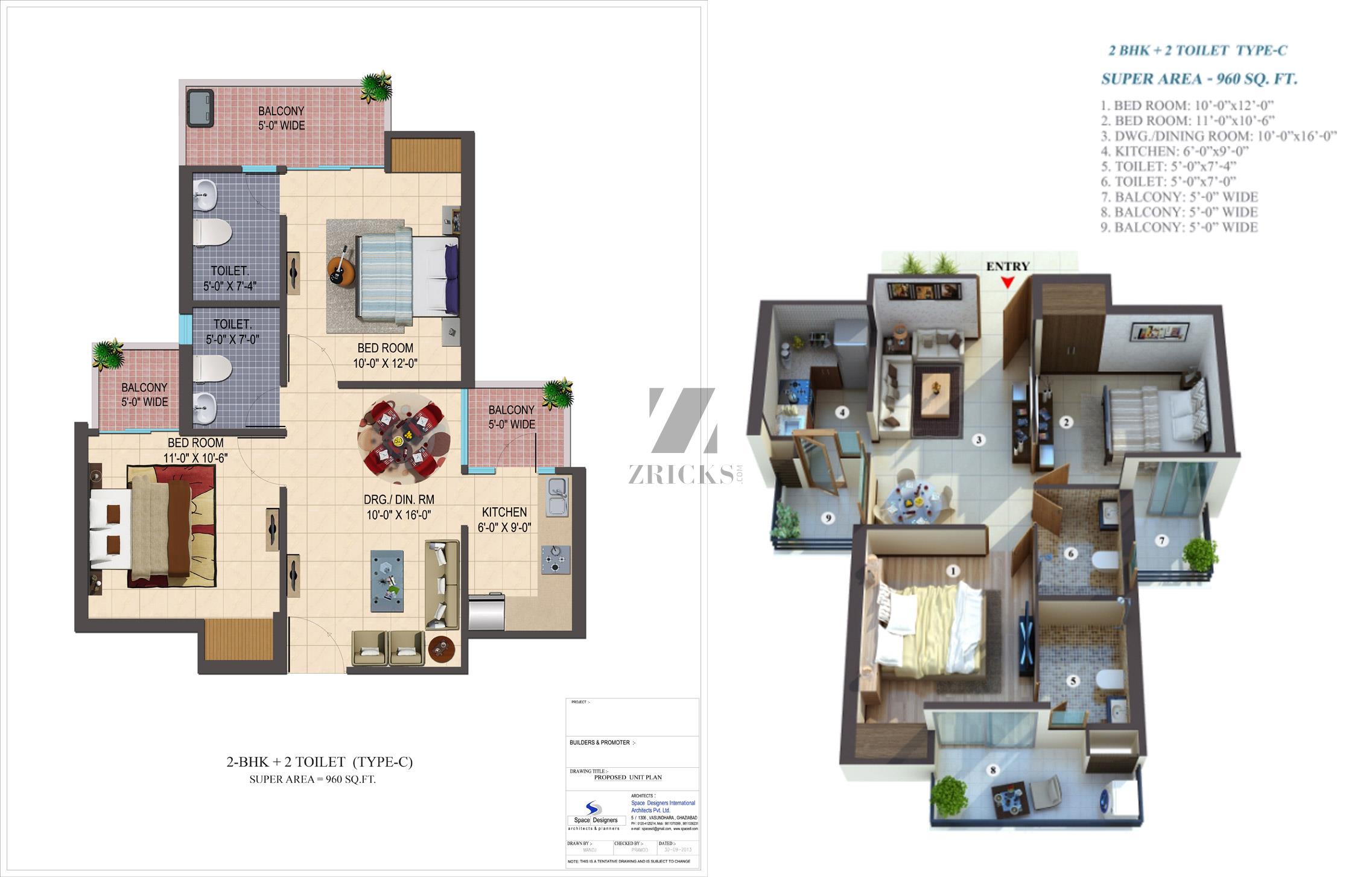 Cosmos Shivalik Homes 2 Floor Plan
