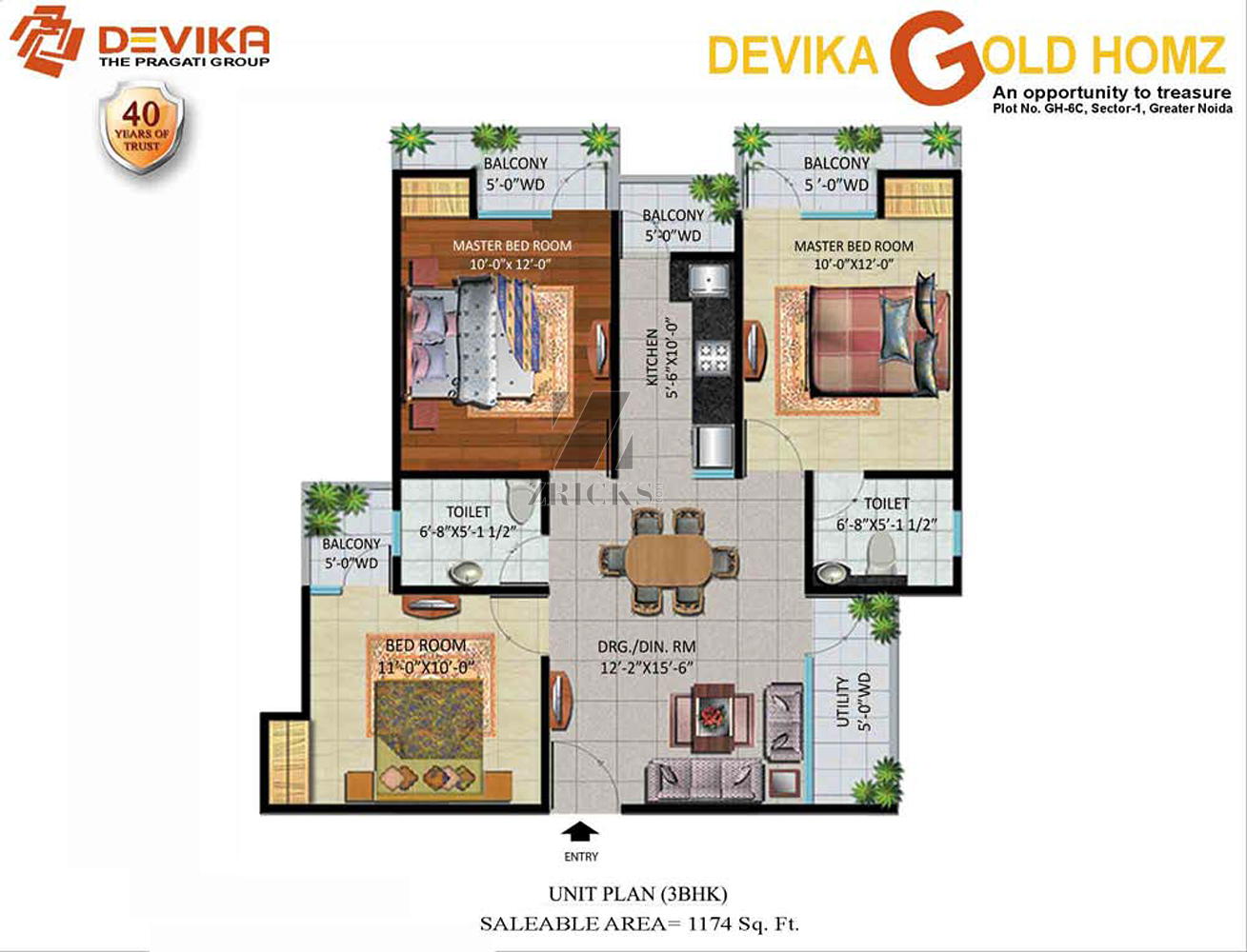 Devika Gold Homz Floor Plan