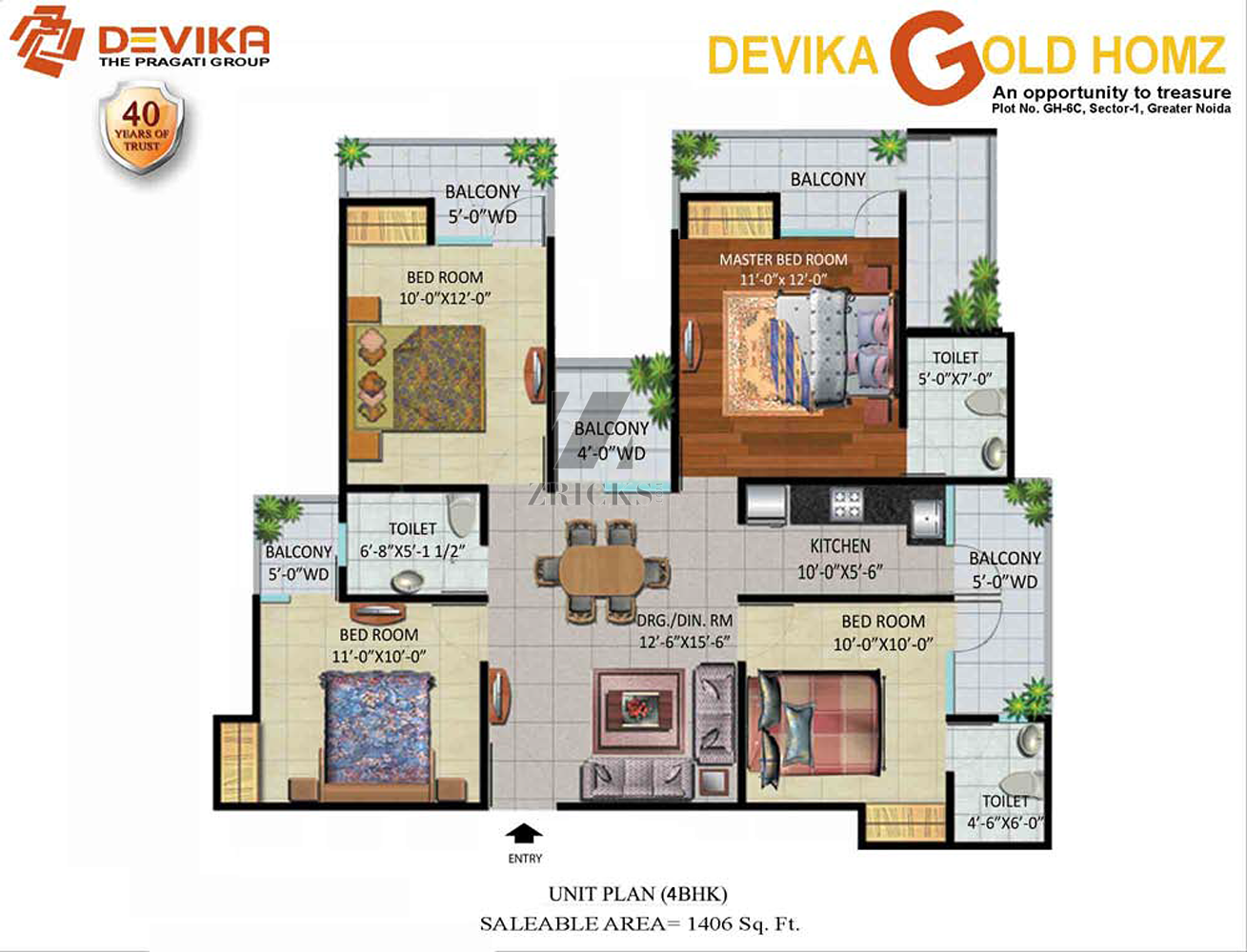 Devika Gold Homz Floor Plan
