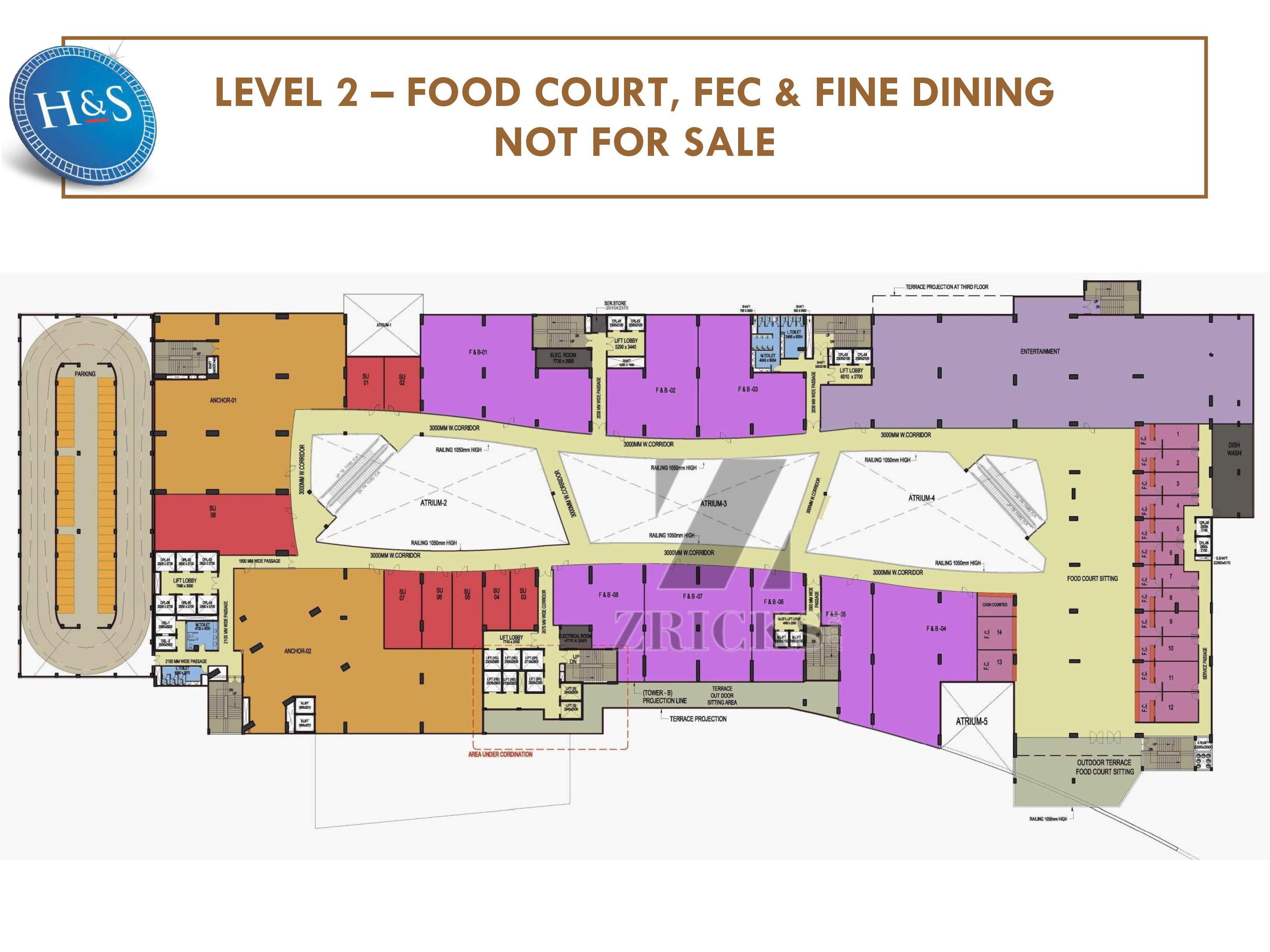 Food Court Space 500 Sq. Ft. For Sale in Home and Soul Boulevard Walk