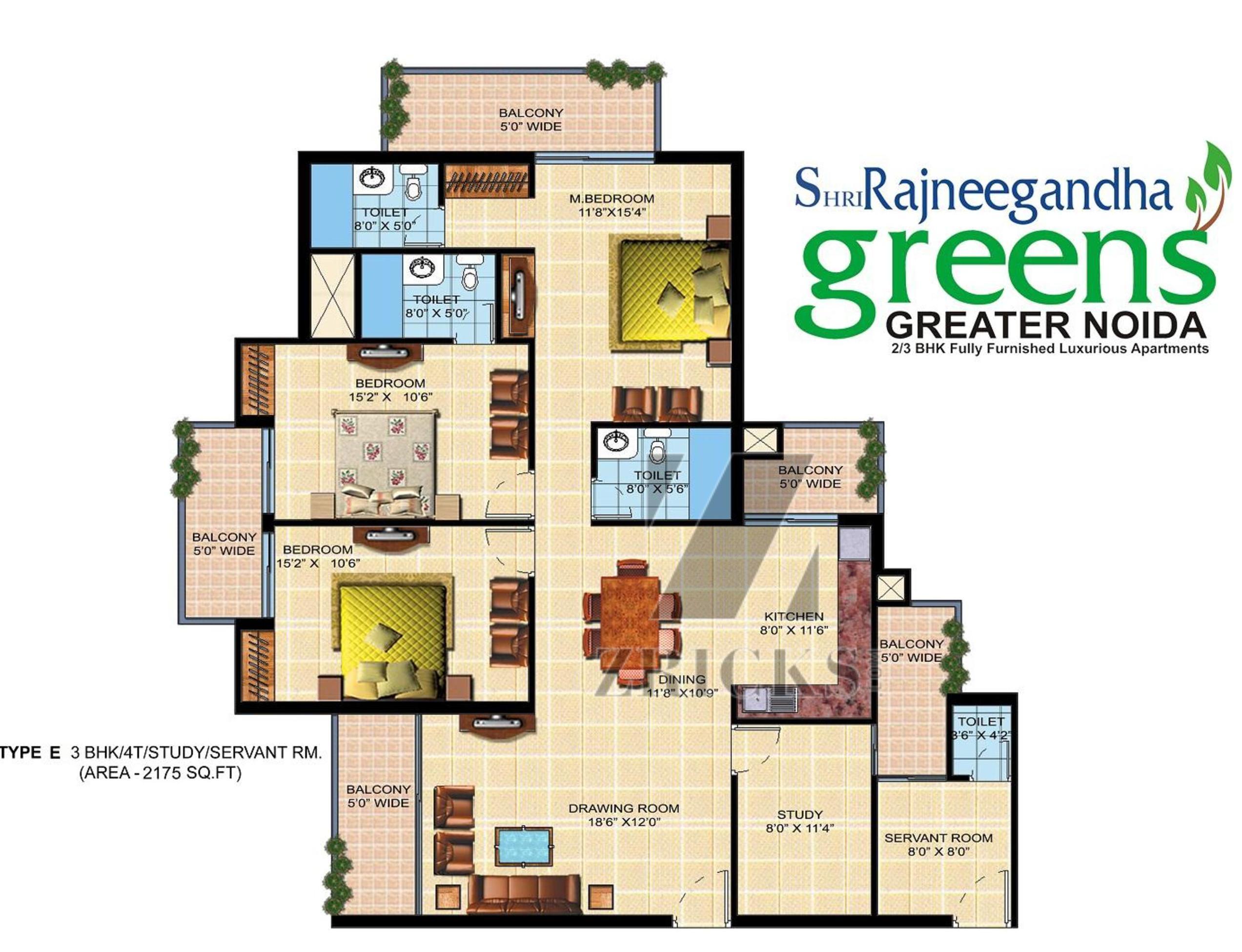 Rajput Shri Rajneegandha Greens Floor Plan