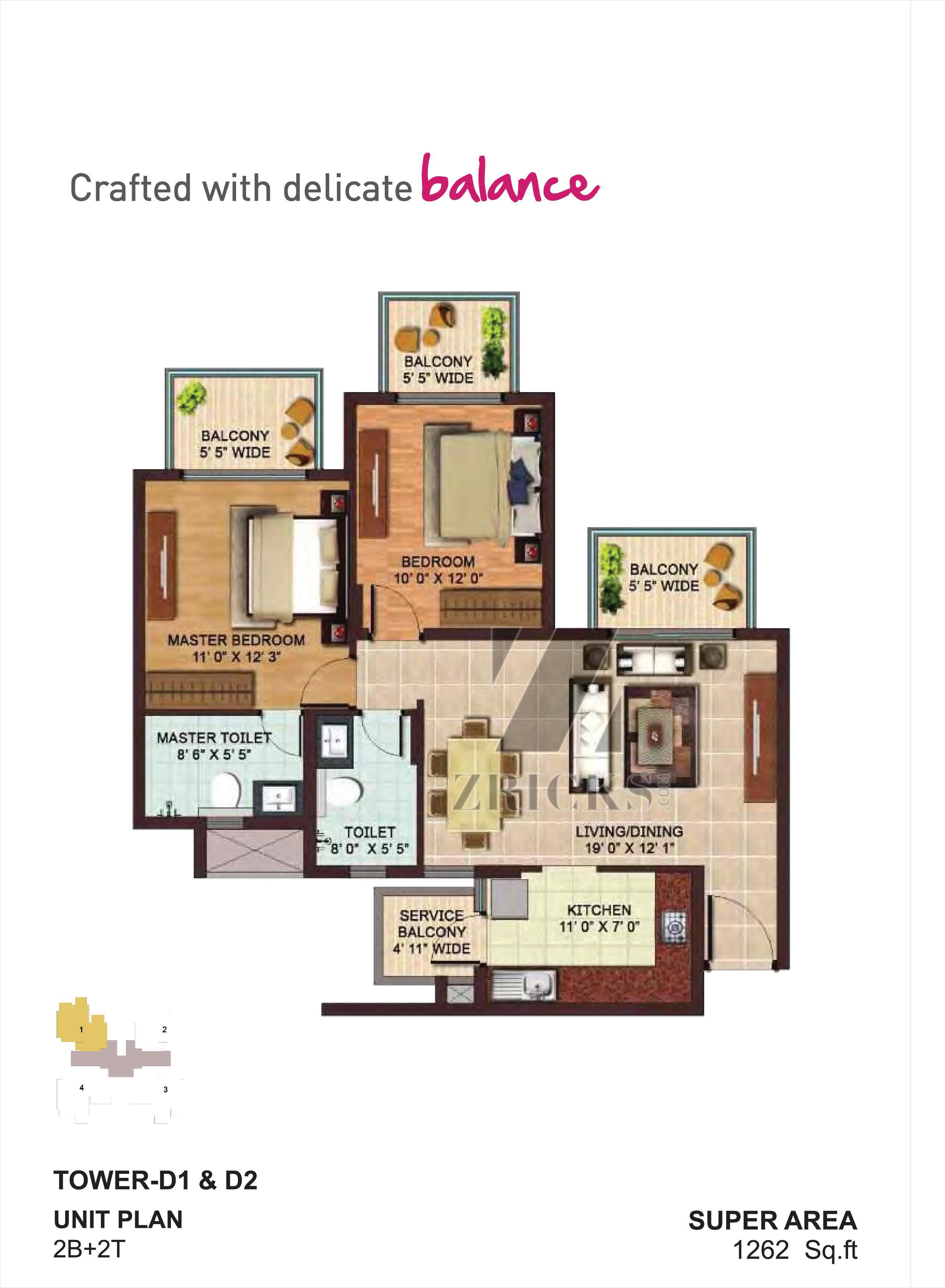 AIPL Zen Residences Floor Plan