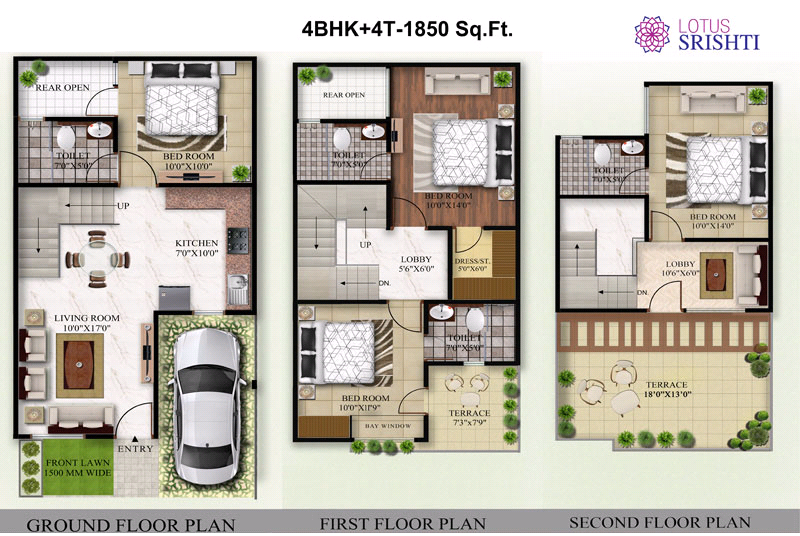 Renowned Srishti Villas Floor Plan