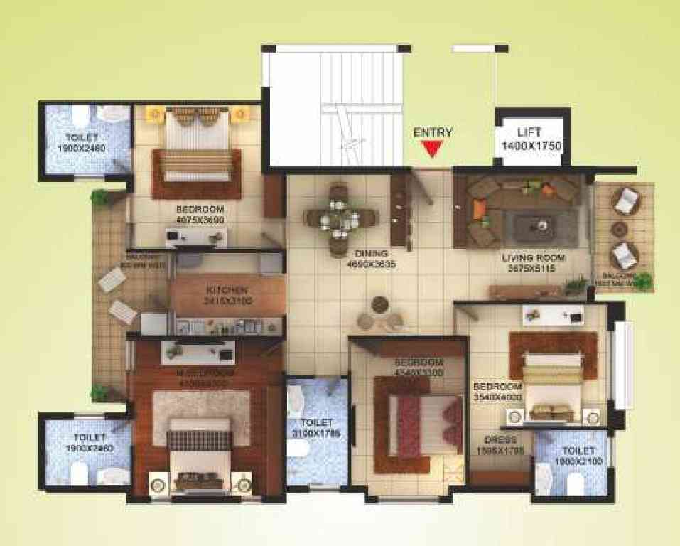 Paarth Gardenia Residency Floor Plan