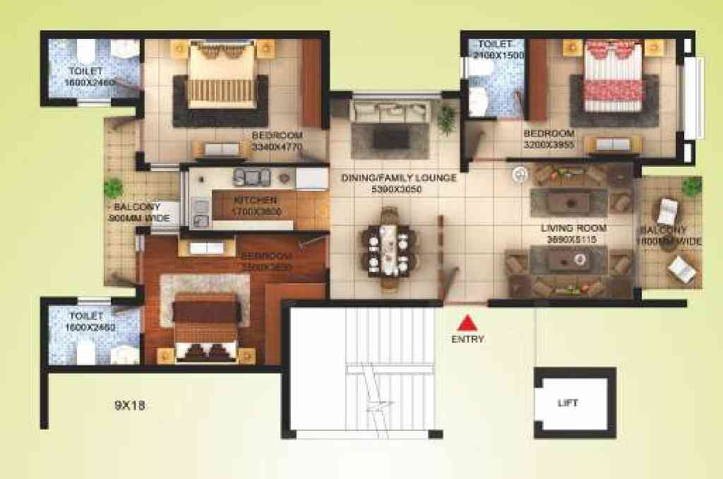 Paarth Gardenia Residency Floor Plan