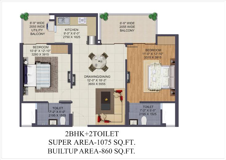 Ajnara Klock Tower Floor Plan