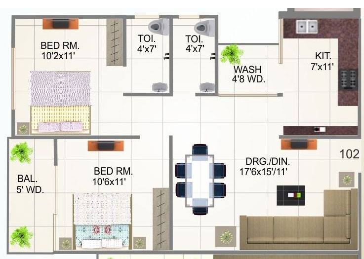 Casa Greens Prima Floor Plan