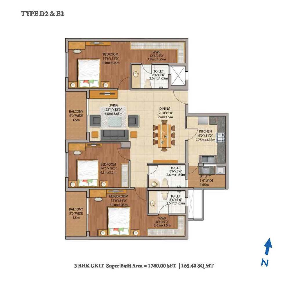 Adarsh Palm Retreat Mayberry Floor Plan