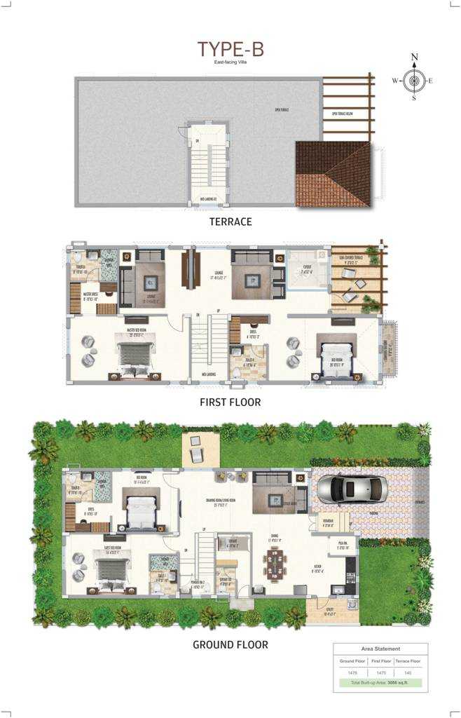 Ramky Gardenia Grove Villas Floor Plan