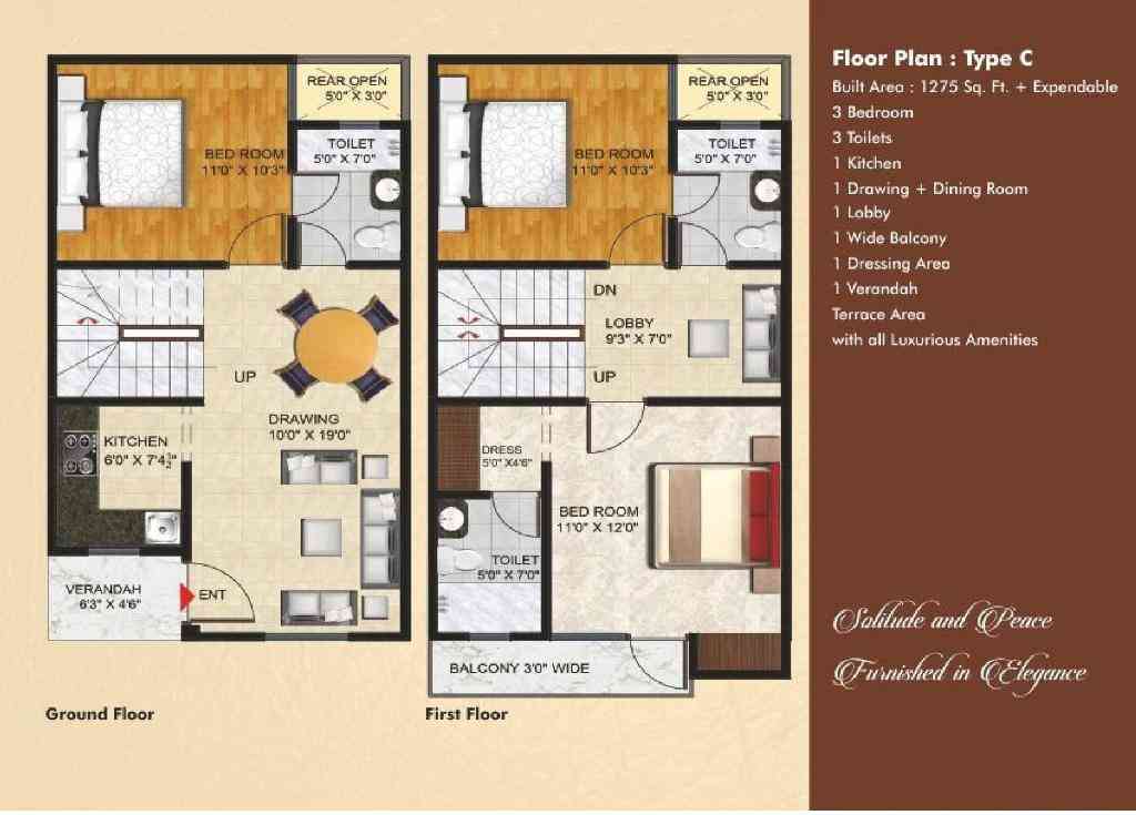 Siddhi Metro Villas Floor Plan