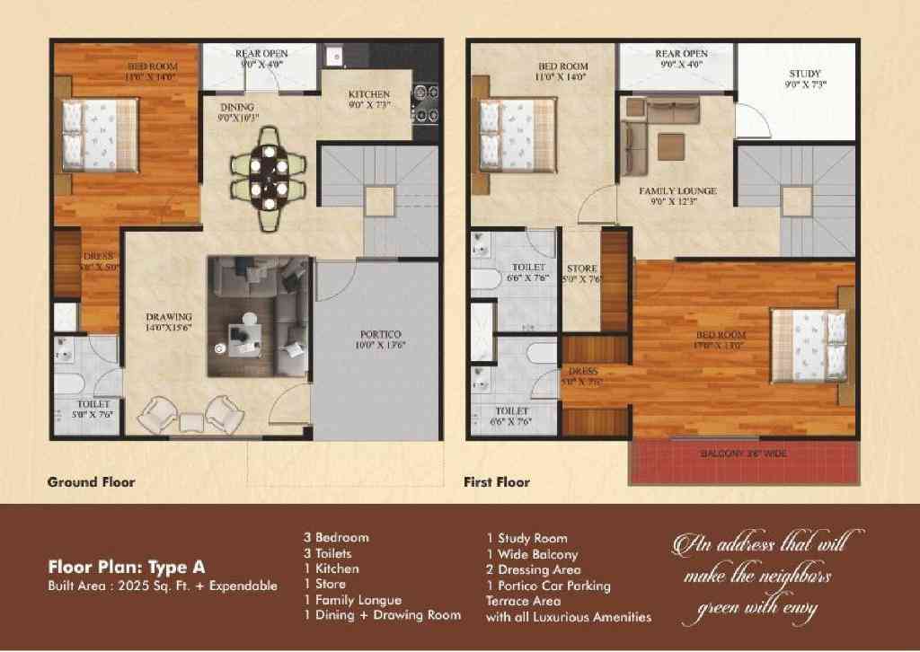 Siddhi Metro Villas Floor Plan