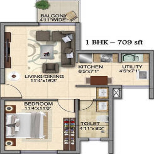 Kolte Patil I Towers Exente Floor Plan
