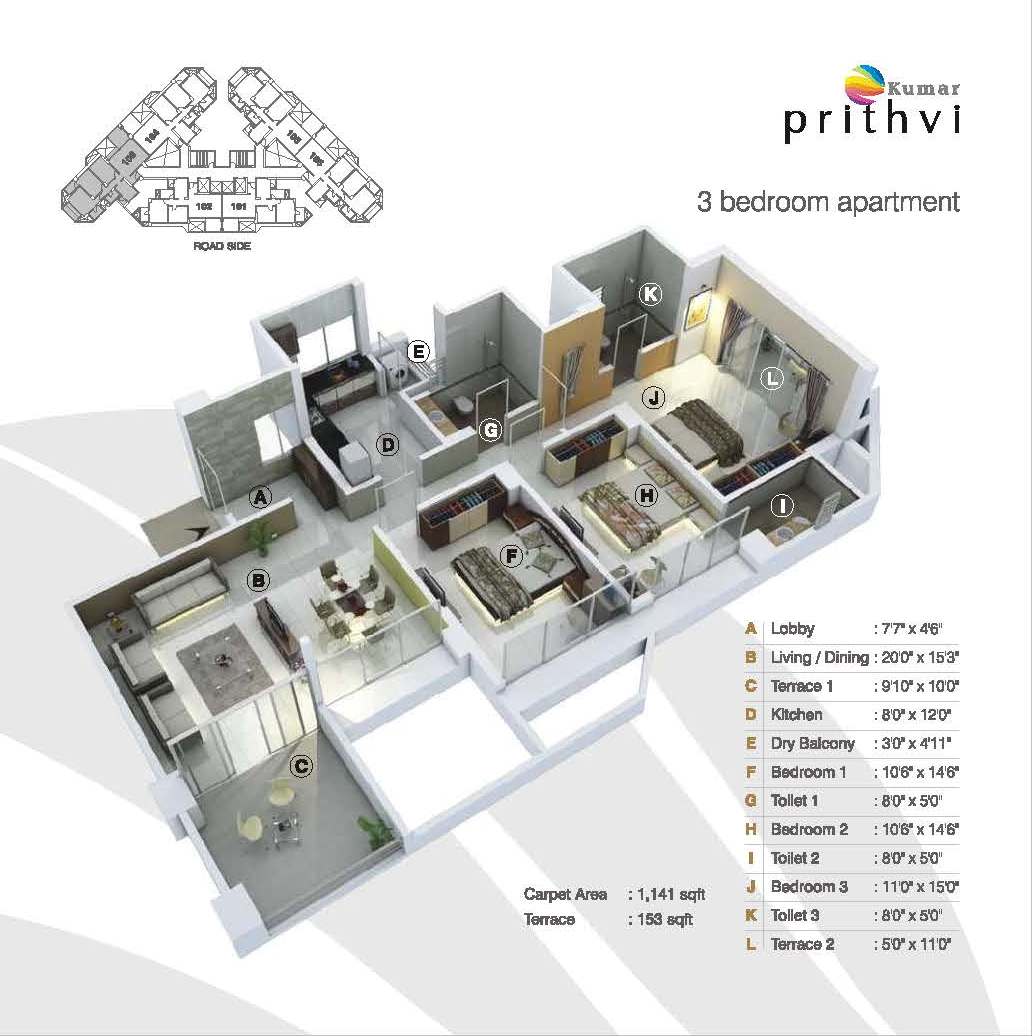 Kumar Prithvi  Floor Plan