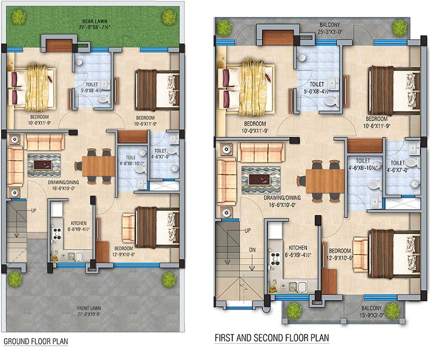 3 BHK Villa 1818 Sq. Ft. For Sale in GBP Rosewood Estate Phase II